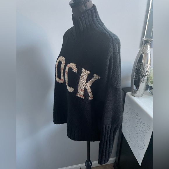 Black Mock-neck Sweater - Picture 6 of 8